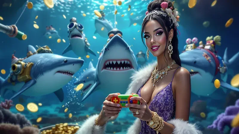 Visual permainan tembak ikan untuk pilihan kategori C8VIP